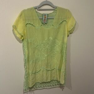 Beautiful Johnny Was Green Shirt!